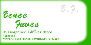 bence fuves business card